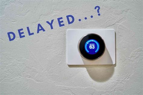 Why is my nest delayed. Nest thermostats display a “delayed” message due to a power shortage or wiring problems. The delayed message serves as a safety measure to prevent your HVAC system from overheating. Delayed messages generally disappear within 2 minutes , but you can check your C-wire for damage or faulty connection if it continues. 