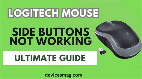 Why is my side button not working mouse.  Look for options to customize mouse behavior or button...