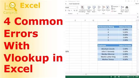 In this video, we will look at the reasons why a Vlookup is returning an error even though the value appears to be in the array. The video covers all the pos.... 