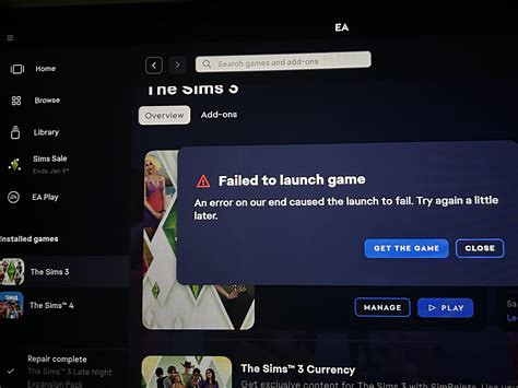 Why is the Sims 3 not launching from the EA app? : r/thesims