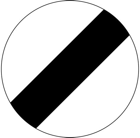 Why is the national speed limit sign a white circle with black …