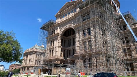 Why is there scaffolding on the Texas Capitol building? 