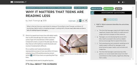 CommonLit: Why It Matters That Teens Are 
