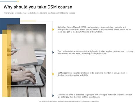 Why should you take csm course PowerPoint templates Slides and Graphics
