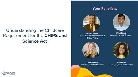 Why the CHIPS acts includes requirements for childcare