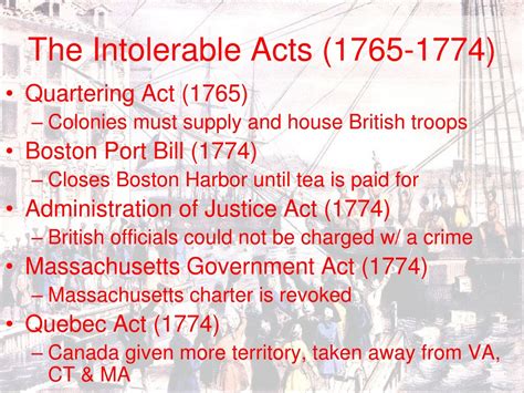 Why were the Intolerable Acts so inflammatory among the …