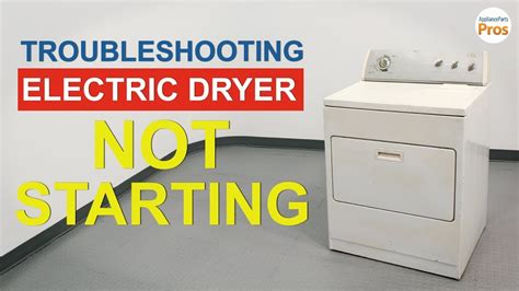 If your dryer won’t start, check the circuit breaker to ensure th