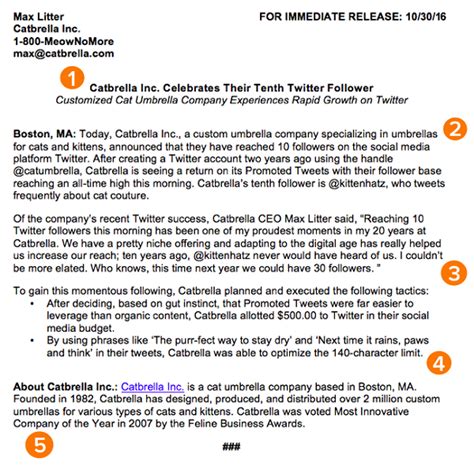 Jan 3, 2023 · A press release for award nominations should include: Why your company was chosen; Details about the award; Information about the ceremony (if there is one) How to write a press release. Here are seven steps to writing an effective press release, step-by-step: Find a newsworthy angle; Craft an appealing press release headline . 