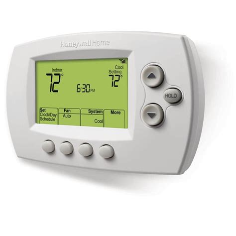 The Honeywell Home RTH6580WF Smart Thermostat offers a user-friendly experience with its big, backlit digital display and easy controls. The device is adaptable to your comfort levels, thanks to its Smart Response feature. It can be operated using either the Total Connect Comfort app or the Resideo app, allowing control from anywhere.. 