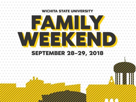 Save Family Weekend 2022 to your collection. Family Weekend 2022. Family Weekend 2022. Fri, Sep 23, 4:00 PM. Wichita State University • Wichita, KS. …. 
