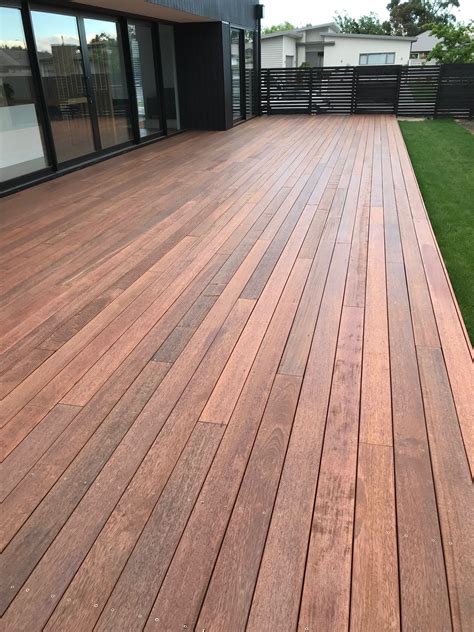 Wide kwila decking.  Call The Deck Gurus Decking Timber & Supplies Shopping for d...