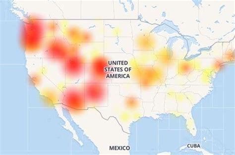 WOW outage and reported problems map. WOW