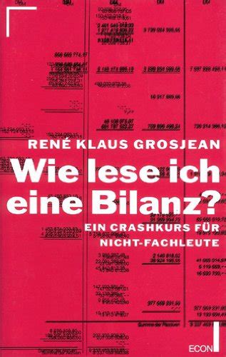 Read Wie Lese Ich Eine Bilanz Ein Crashkurs Fur Nicht Fachleute By Rene Klaus Grosjean