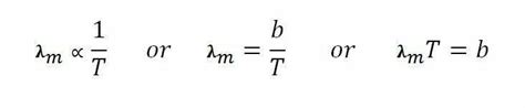 Wien Displacement Law Formula - Softschools.com