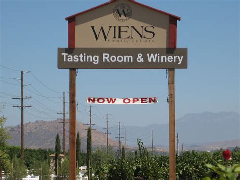 Wiens winery. Specialties: We are Southern California's premier winery & tasting room. We are open daily for tastings and offer award-winning red, white, and sparkling wines! Established in 2000. We began with a vision – create high quality, hand-crafted California wine from vine to glass. Upon planting our first vineyard by hand in 1996, our connection to the process deepened … 