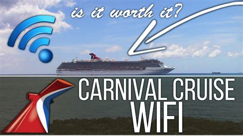 Wifi on a carnival cruise. Available on all Carnival ships. Use the Carnival HUB app to share your cruise countdown with friends, then explore and book shore excursions, spa treatments, drink packages and more (restricted for adults). When the time comes, you may also check-in and obtain your boarding documents. As you board your ship, connect to Carnival’s … 