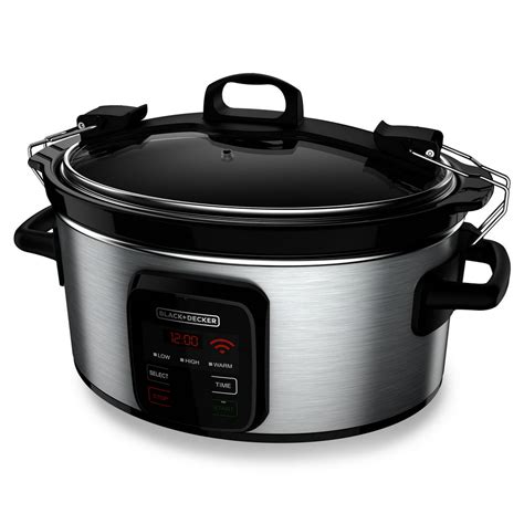  Crock-Pot 6 Quart Programmable Slow Cooker and Food Warmer Works with Alexa, Stainless Steel (2139005) 955. 50+ bought in past month. $14311. List: $159.99. FREE delivery Wed, Apr 3. Or fastest delivery Tue, Apr 2. Works with Alexa. More Buying Choices. . 
