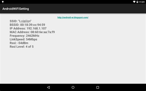 Wifimanager android example.  This was done using WifiManager. getConnectionInfo(...