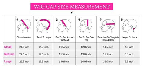 Wig Cap Size Chart that can help you to live your most beautiful