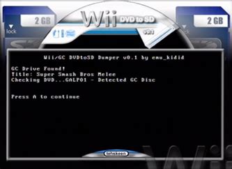 Wii Gc Dvdtosd Dumper Version 0 1 1 Beta リリース ねこかぶのblog 2 仮