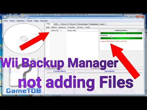 Wii backup manager won t transfer.  Wii Backup Manager doesn't work anymore. Help: Wii b...
