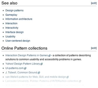 Wiki Design Pattern Browse Patterns