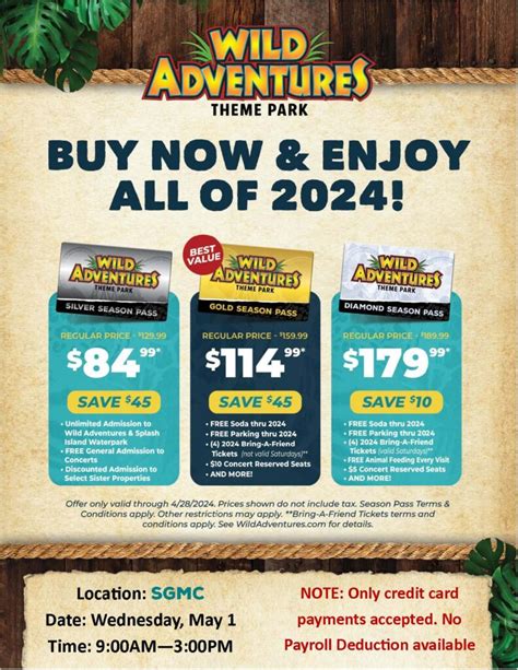 Wild Adventures Season Pass Promo Code April 2024