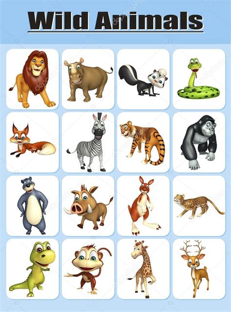 Wild Animals Chart PSD - Freepik