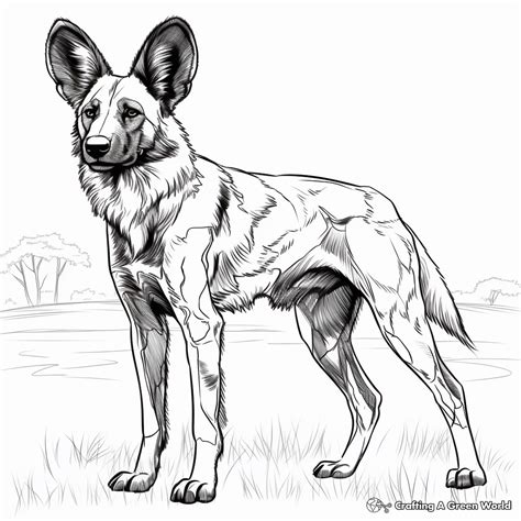 Wild Dog Coloring Pages