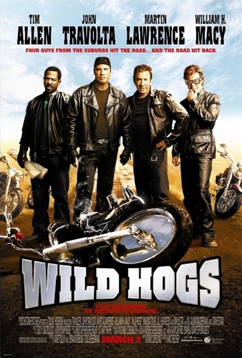 Wild hogs film. Restless and ready for an adventure, four suburban bikers leave the safety of their subdivision and head out on the open road. But complications ensue when they cross paths with an intimidating band of … 