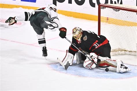 Wild see some improvements but suffer shootout loss to Senators in Sweden