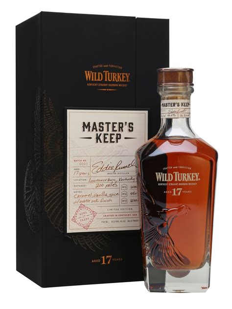 Wild turkey masters keep. Wild Turkey Decades celebrates Master Distiller, Eddie Russell’s 35 years at the distillery. The limited edition whiskey is a blend of 10 to 20 year old bourbons, offering another brilliantly balanced and delicate expression under the Master's Keep label. 