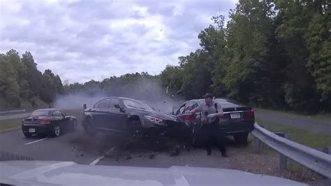Wild video shows Virginia police officer’s extremely close call during traffic stop