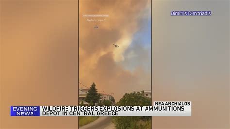 Wildfire in Greece triggers explosions at ammunition depot and relocation of  fighter jets