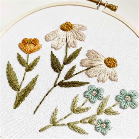 Wildflower Embroidery Pattern // PDF Pattern // Digital Etsy