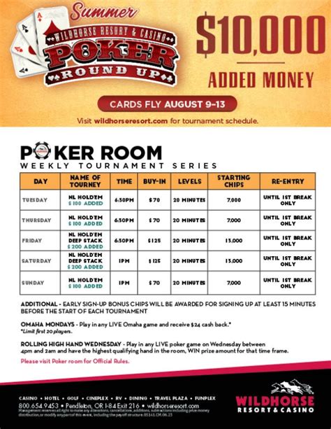 wildhorse casino poker