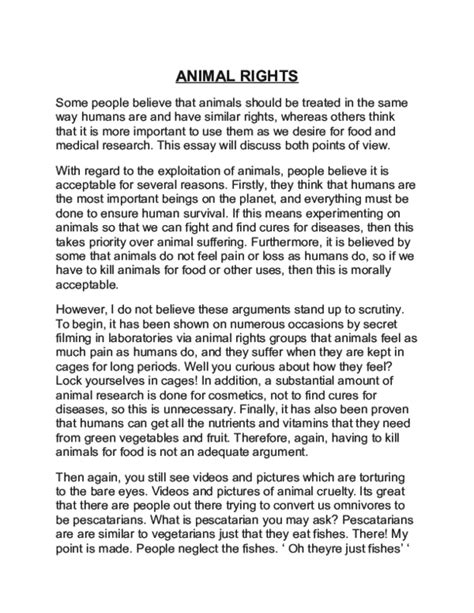  - Wildlife Management and Animal Rights Essay Example -