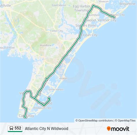 Selected Route: 552 Selected Direction: Atlantic City S