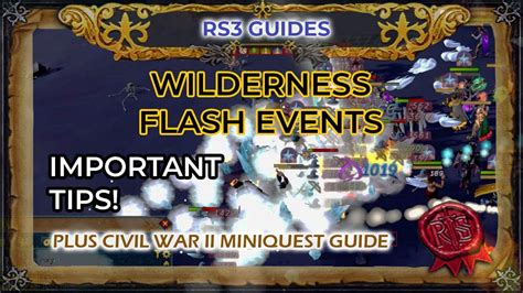 Wilderness Flash Events are a members-only Distraction and Diversion released on 17 October 2022. In this Distraction and Diversion, players work with or against the factions in the Zamorakian Civil War by participating in different short, hourly occurring flash events in various locations around the Wilderness. Some of the events involve only non-combat skilling, some only combat, and some a ... . 
