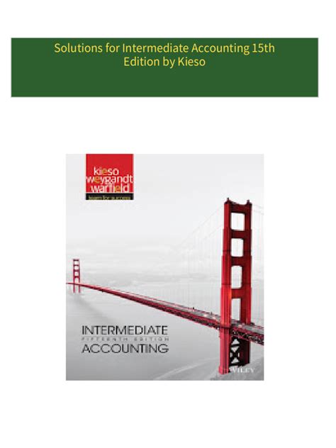 Wiley Intermediate Accounting 15th Edition Solutions