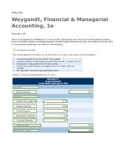 Wiley Plus Managerial Accounting Solutions Of Exercises
