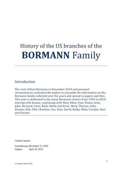 Wilhelmine Bormann - Historical records and family trees