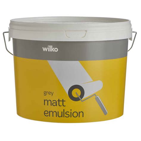 Wilko Walls & Ceilings Grey Skies Silk Emulsion Paint 2.5L Wilko