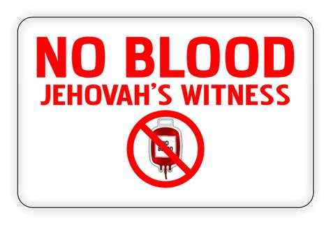 Will "no blood" kill Jehovah Witnesses? SMJ