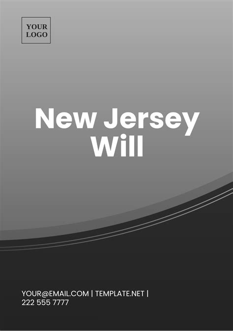 Will Template New Jersey
