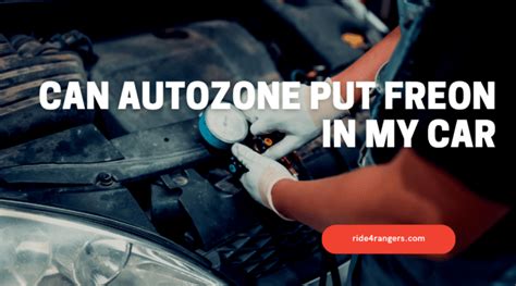 Will AutoZone put Freon in my car? f you do over-charge the system, it is best to take the vehicle to a mechanic to have the system properly evacuated by an AC machine, and thus serviced to the correct amount. … Or, if you’d like to tackle the job yourself, AutoZone has all the tools and refrigerant to service your R-134A or R-12 vehicle. 