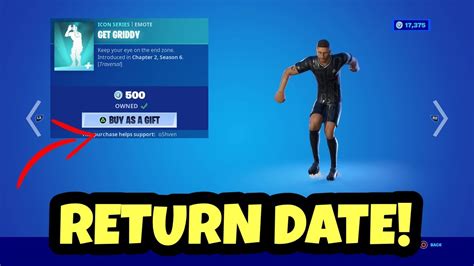 Get Griddy is a Fortnite emote that is part of the Icon Series, and the last time it was available in the shop was on September 26, 2022. SIRUS ... The Day Before Official Gameplay Trailer Released. Wild Hearts to have Free Post-Launch Content. Back 4 Blood Will Not Get Future Content Anymore. Hogwarts Legacy Launch Times Revealed .... 