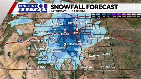 Will the snow accumulate in Denver on Friday night?