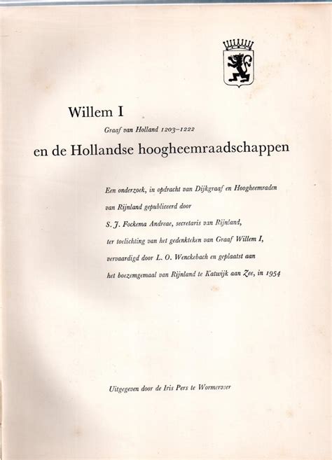 Willem i, graaf van holland, 1203 1222 en de hollandse hoogheemraadschappen. - The great fire of london the essential guide.
