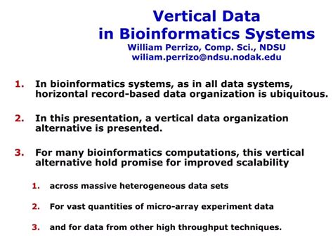 William - Bioinformatics and Systems